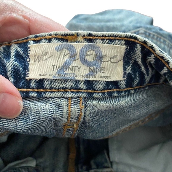 We The Free 29 My Own Lane Jeans High Rise Acid Wash Distressed - Picture 2 of 12